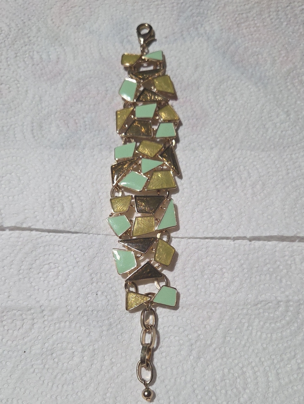 St.Thomas Vintage Gold Tone Enamel Bracelet